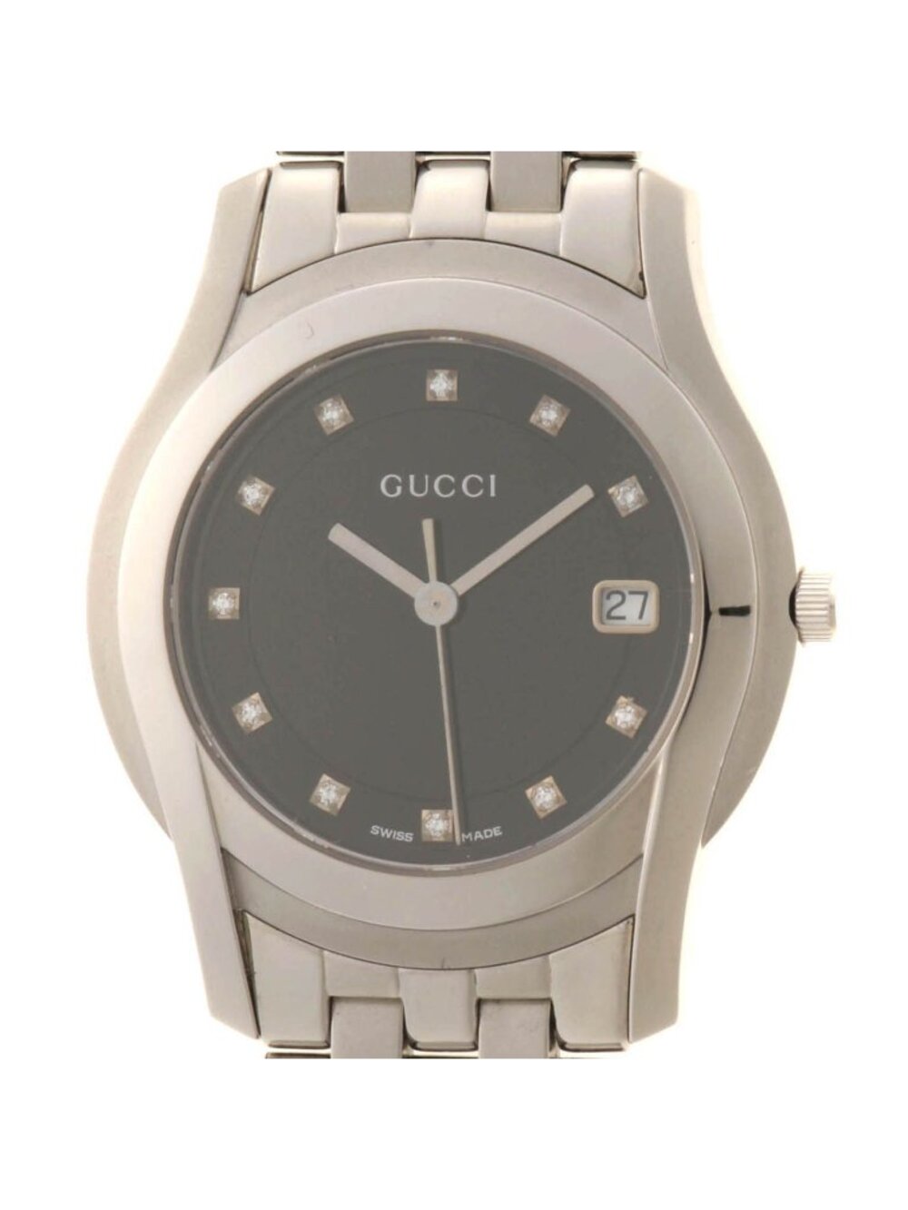 Gucci Watch Stainless Steel Black Dial Quartz